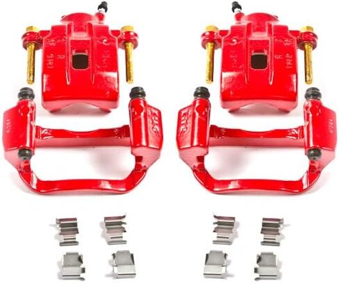 Power Stop Rear S3276 Pair of High-Temp Red Powder Coated Calipers for Toyota Sequoia 2008-2015, Toyota Tundra 2007-2015 [Model Specific] in Saudi Arabia