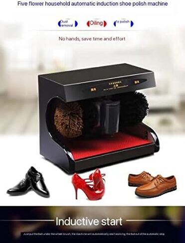 Automatic Shoe Polisher Machine - Electric Induction Polisher for Home & Commercial Use - Fast, Convenient, and Efficient Shoe Cleaning (Black) in Saudi Arabia