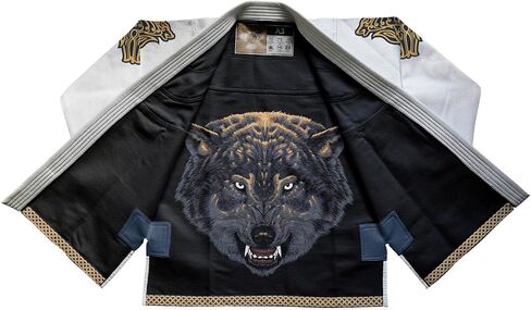 Raven Fightwear Men's Ulfhedinn Nordic Wolf Brazilian Jiu Jitsu Uniform Premium BJJ Gi in Saudi Arabia