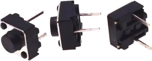 Micro Tactile Push Button Switch, 2-Pin DIP, Momentary Contact, 100-Pack (6x6x4.3) in Saudi Arabia
