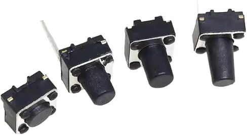 Micro Tactile Push Button Switch, 2-Pin DIP, Momentary Contact, 100-Pack (6x6x4.3) in Saudi Arabia
