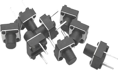 Micro Tactile Push Button Switch, 2-Pin DIP, Momentary Contact, 100-Pack (6x6x4.3) in Saudi Arabia