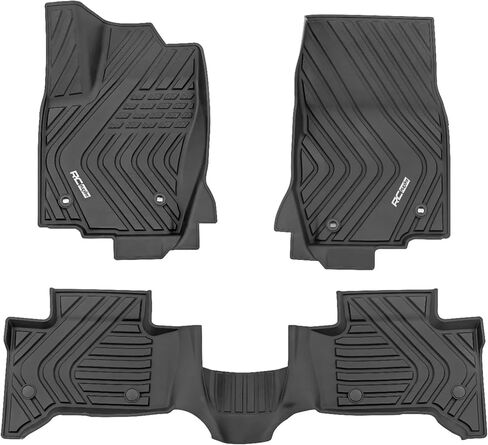 Country Country All Weather Flex Floor Flats for Toyota Land Cruiser (2024-2025)-درع أرضي مرن غير مرن ، مقاوم للماء ، مجموعة أمامية وخلفية in Saudi Arabia