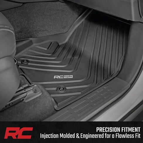 Country Country All Weather Flex Floor Flats for Toyota Land Cruiser (2024-2025)-درع أرضي مرن غير مرن ، مقاوم للماء ، مجموعة أمامية وخلفية in Saudi Arabia