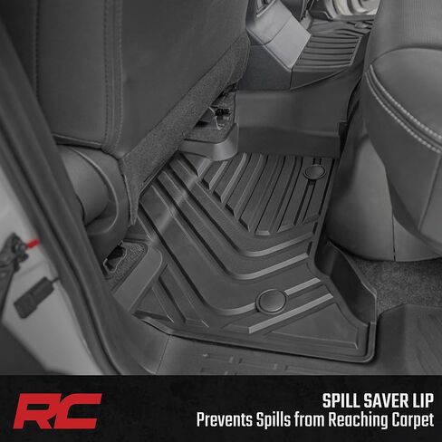 Country Country All Weather Flex Floor Flats for Toyota Land Cruiser (2024-2025)-درع أرضي مرن غير مرن ، مقاوم للماء ، مجموعة أمامية وخلفية in Saudi Arabia