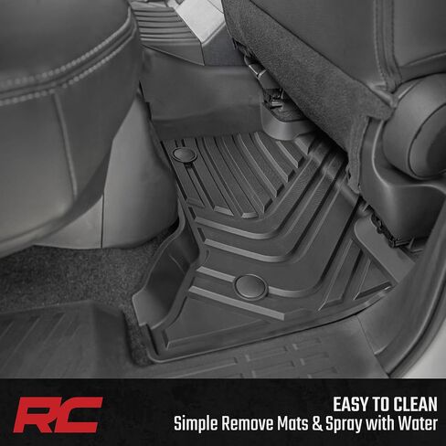 Country Country All Weather Flex Floor Flats for Toyota Land Cruiser (2024-2025)-درع أرضي مرن غير مرن ، مقاوم للماء ، مجموعة أمامية وخلفية in Saudi Arabia