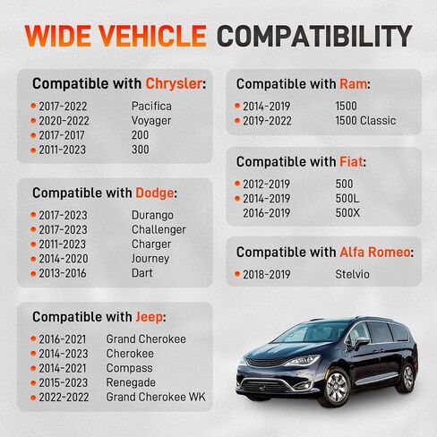 55111389AF مستشعر الرطوبة HVAC متوافق مع Jeep Grand Cherokee Compass ، Dodge RAM 1500 Durango Challenger Charger Journey Dart ، Pacifica Voyager 200 300 ، 2011-2023 ، استبدل# 926-369 55111389AD in Saudi Arabia