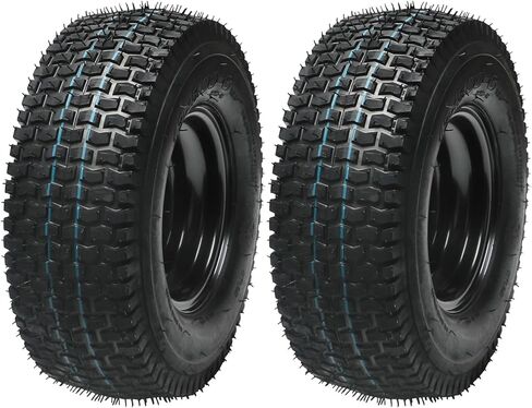 13x5.00-6 '' Wheel Tyre & Rim ، 13x5.00x6 الإطار بلا أنبوب مع سبيكة فولاذية 17 مم من العجلات الأمامية لـ Go Kart Buggy Mini Bike Quad Riding Mawn Mown رباعي العجلات (يشمل مفصل التوجيه) in Saudi Arabia