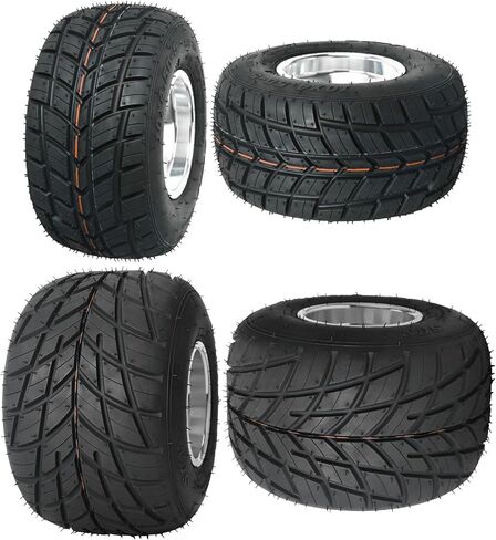 5" Racing Go Kart Wheels Tire Front 10x4.50-5 and Rear 11x7.10-5 Rain Tires and Rims for Go Cart ATV Quad Buggy 4 Wheeler Drift Trike Golf Cart Mini Bike Racer Tire 3 Lug 50mm in Saudi Arabia