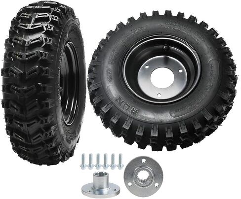 2 حزمة 13x4.10-6 مجموعة العجلات ومجموعة طقم ، إطارات النايلون التي لا أنبكر من 4 طواف مع محور محور خلفي 3-ستود 23T ل GO KART ATV ​​MINI TRACK DUEN DUEN in Saudi Arabia