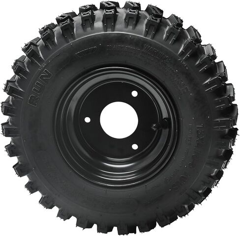 4Pack 13x4.10-6 ATV Tires & Wheels with 17mm Front Hub, 23T Rear Hub, 78mm Bolt Pattern + Steering Knuckle Spindles for 110cc 125cc 150cc Quad Dirt Bike Go Kart Buggy Lawn Mower in Saudi Arabia