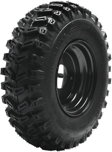 4Pack 13x4.10-6 ATV Tires & Wheels with 17mm Front Hub, 23T Rear Hub, 78mm Bolt Pattern + Steering Knuckle Spindles for 110cc 125cc 150cc Quad Dirt Bike Go Kart Buggy Lawn Mower in Saudi Arabia