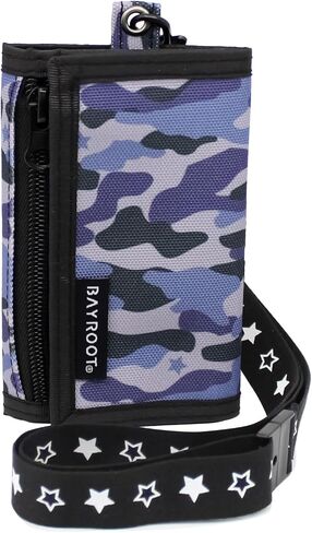 BayRoot Wallet for kids boys juniors coin purse neck strap compact lightweight camouflage (Gray) in Saudi Arabia
