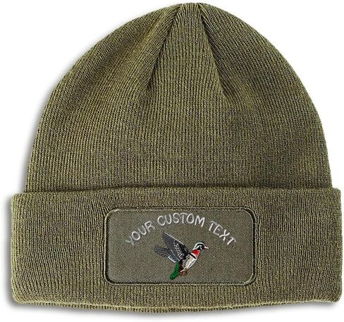 Custom Patch Beanie Wood Duck Embroidery Skull Cap Hats for Men & Women Acrylic Winter Hats One Size in Saudi Arabia