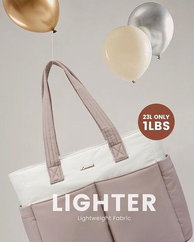 LOVEVOOK Puffer Tote Bag for Women, Lightweight Work Bag, Travel Tote Bag, Large Shoulder Handbag for Teacher, Nurse, Daily in Saudi Arabia