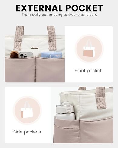 LOVEVOOK Puffer Tote Bag for Women, Lightweight Work Bag, Travel Tote Bag, Large Shoulder Handbag for Teacher, Nurse, Daily in Saudi Arabia