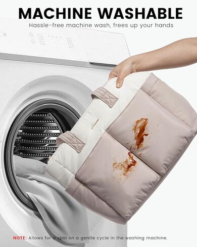 LOVEVOOK Puffer Tote Bag for Women, Lightweight Work Bag, Travel Tote Bag, Large Shoulder Handbag for Teacher, Nurse, Daily in Saudi Arabia