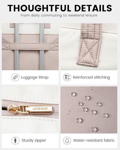 LOVEVOOK Puffer Tote Bag for Women, Lightweight Work Bag, Travel Tote Bag, Large Shoulder Handbag for Teacher, Nurse, Daily in Saudi Arabia