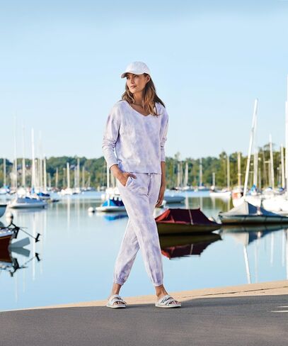 Port & Co Women’s Beach Wash Cloud-Dye-Dye Sweatpant-LPC140p in Kuwait