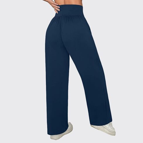 Wide Leg Yoga Pants for Women Comfy Travel Pant Loose Casual Jogger Workout Sweatpant Cozy Lounge Pajama with Pockets in Saudi Arabia