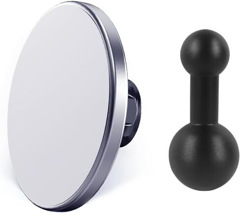 Aluminum Alloy Magnetic Mount Magnetic Base with 17mm Ball Head Hole Compatible with Iphone 14 13 12 for Magsafe Socket Mobile Phone Bracket Magnet Holder (Black) in Kuwait
