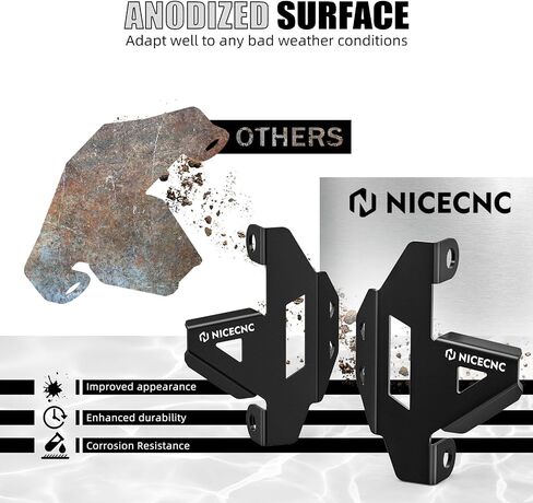 NICECNC Front Brake Caliper Guard Compatible with Honda CRF1100L Africa Twin 2021-2025, CRF1000L Africa Twin Adventure Sports 2016-2019, CRF1100L Africa Twin 2021-2025, See Fitment in Kuwait