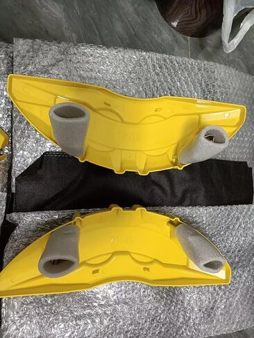 Yellow 4Pcs Aluminum Alloy Brake Caliper Covers Compatible with Range Rover/Land Rover Front &Rear Performance Automotive Accessory in Saudi Arabia