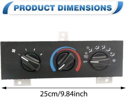 وحدة التحكم في المناخ ، 1PC CAR CAR COR CONTER CONTRY SWITCH ، متوافق مع Dodge RAM VAN 6 CYL 3.9L ، 8 CYL 5.2L ، 8 CYL 5.9L 1998-2003 55055459AE ، 55055459AF in Kuwait