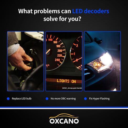 38K8F LED LED Headlight Resestor Kit متوافقة مع BMW 5Series Z3 X5 ، Jeep Grand Cherokee ، Corolla ، Camry ، Honda Accord ، A8 ، Ford Escape ، Lincoln Navigator Mark Viii ، Chevrolet Chevy Trailblazer in Kuwait