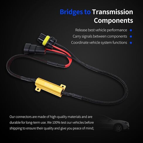 38K8F LED LED Headlight Resestor Kit متوافقة مع BMW 5Series Z3 X5 ، Jeep Grand Cherokee ، Corolla ، Camry ، Honda Accord ، A8 ، Ford Escape ، Lincoln Navigator Mark Viii ، Chevrolet Chevy Trailblazer in Kuwait