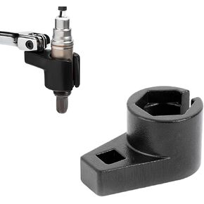 Offset Oxygen Sensor Socket, 3/8-Inch Drive by 7/8-Inch 22 mm O2 Sensor Removal Tool, Offset 6-Point Oxygen Sensor Socket Wrench for Most Cars in Kuwait