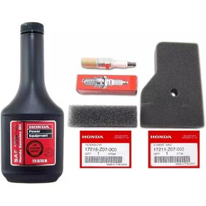 Honda EU2000i / EU2200I / EB2000I Tune-Up-up-تشمل 17211-Z07-000 مرشح الهواء ، 17218-Z07-000 مرشح خارجي ، 98056-557777 شرارة و 08213-10W30 12 أوقية من زجاجة 10W-30 زيت in Kuwait