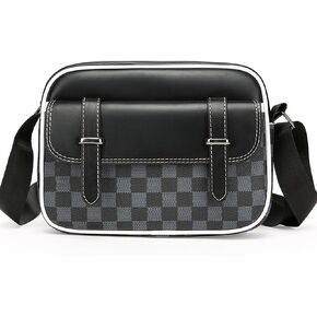 حقيبة Crossbody للرجال ، Pu Leather Cross Body ، حقيبة Messenger حقيبة الكتف متعددة الجيبات للسفر يوميًا in Saudi Arabia