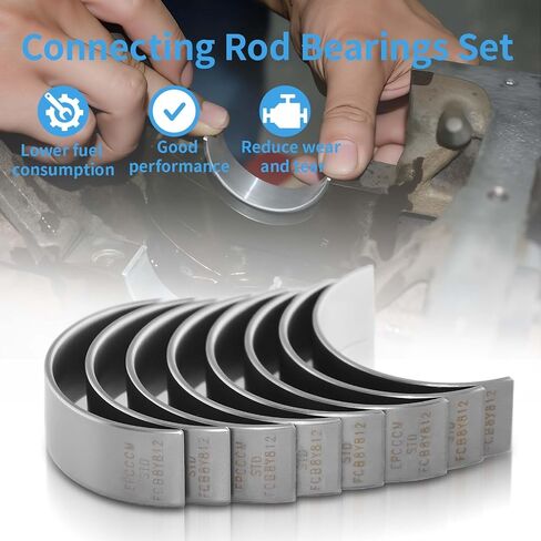 8PCS 23060-2E005 Connecting Rod Bearings Set for 2013-2021 Hyundai Elantra Tucson for Kia Soul Forte 1.8L 2.0L Engine Replace 23060-2E100 in Saudi Arabia