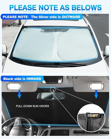 KUST Windshield Sun Shade for 2012-2022 Volkswagen VW Passat Accessories Sunshade Sun Visor Protector Foldable Blocks UV Rays Keep Your Car Cooler in Kuwait