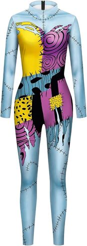 Halloween Bodysuit for Women 3D Print Funny Skinny Back Zipper Costumes for Theme cosplay in Saudi Arabia