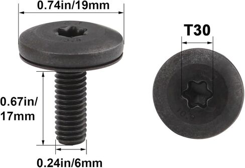 T30 TORX-HEAD BOLD لـ 1 3 5 6 Series مصباح أمامي تصاعد الترباس برغي 07146959923 FRONT MECTER SERVEATIATIAR Support M6X18 (10pcs) in Saudi Arabia