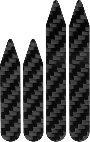Real Carbon Fiber Collar Stays for Men - 2 Pairs (2" & 2.75") - Ultra-Thin, Travel-Friendly, Metal-Free Shirt Collar Support in Saudi Arabia