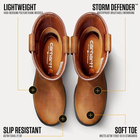 Carhartt Ironwood 11 "Wellington Work Boots for Men ، Haterproof ، ASTM معتمد لمقاومة EH & Slip in Saudi Arabia