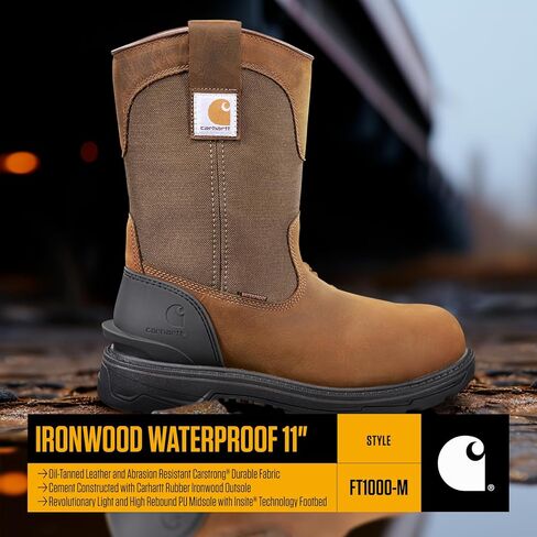 Carhartt Ironwood 11 "Wellington Work Boots for Men ، Haterproof ، ASTM معتمد لمقاومة EH & Slip in Saudi Arabia
