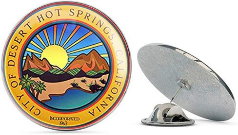 Desert Hot Springs California City Seal (Logo CA State USA) Metal 0.75 "Tabel Hat Pin Tie Tack Pinback in Saudi Arabia