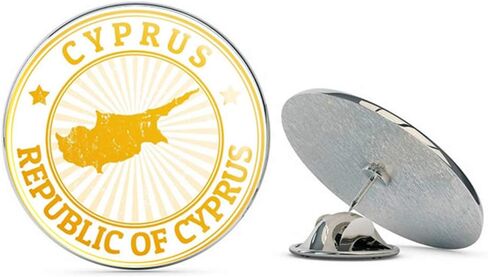 Cyprus Round Metal 0.75" Lapel Pin Hat Shirt Pin Tie Tack Pinback in Saudi Arabia