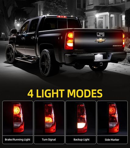 OKLPF Rear Brake Tail Light Compatible With 2003 2004 2005 2006 Chevy Silverado 1500 1500HD 2500 2500HD 3500,Replace Red Taillight Assembly,Included Bulbs and Harness,Driver and Passenger Side in Saudi Arabia