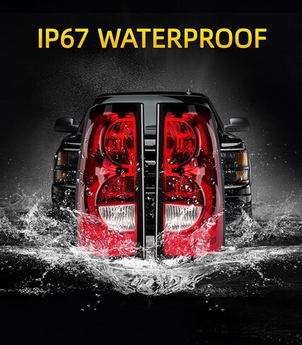 OKLPF Rear Brake Tail Light Compatible With 2003 2004 2005 2006 Chevy Silverado 1500 1500HD 2500 2500HD 3500,Replace Red Taillight Assembly,Included Bulbs and Harness,Driver and Passenger Side in Saudi Arabia