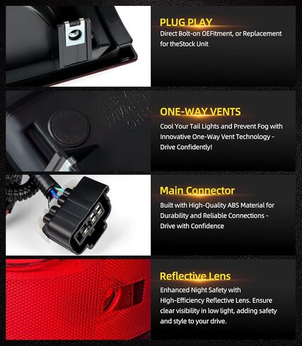OKLPF Rear Brake Tail Light Compatible With 2003 2004 2005 2006 Chevy Silverado 1500 1500HD 2500 2500HD 3500,Replace Red Taillight Assembly,Included Bulbs and Harness,Driver and Passenger Side in Saudi Arabia