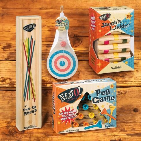 Neato Time to Play 8-in-1 Wooden Board Game Set – Chess, Checkers, Backgammon, Bowling, Sling Puck, Snakes and Ladders, Racing – Classic Family Game for Kids & Adults – Great for Game Night & Travel in Kuwait