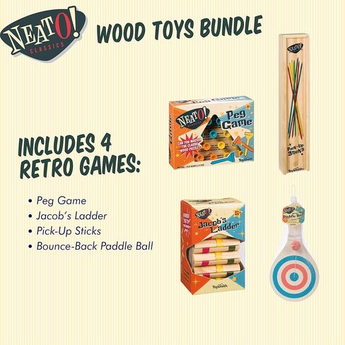 Neato Time to Play 8-in-1 Wooden Board Game Set – Chess, Checkers, Backgammon, Bowling, Sling Puck, Snakes and Ladders, Racing – Classic Family Game for Kids & Adults – Great for Game Night & Travel in Kuwait