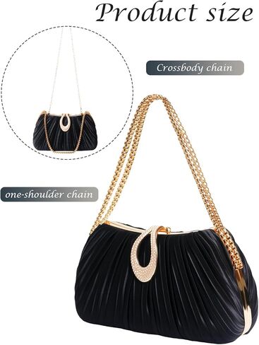 Gold Clutch Purses for Women - Elegant Sparkling evening bags for Wedding Galas, Prom Nights, Cocktail Parties& Formal Events in Kuwait