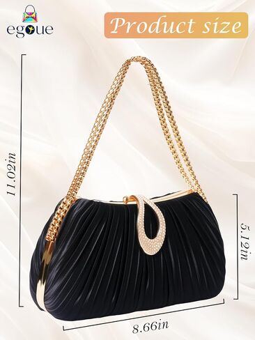 Gold Clutch Purses for Women - Elegant Sparkling evening bags for Wedding Galas, Prom Nights, Cocktail Parties& Formal Events in Kuwait