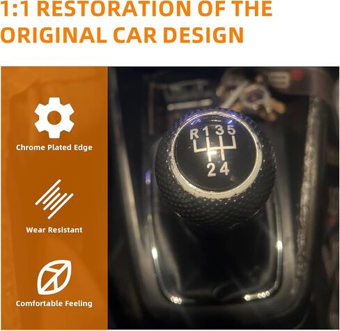 Leather Shift Boot Cover Assembly for Golf 5/Bora - Black Anti-Slip Shift Knob - OEM 1:1 Molded Fit - Compatible with VW Golf 3/4/5 in Saudi Arabia